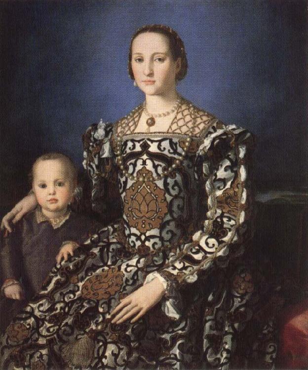 Agnolo Bronzino Portrait of Eleonora of Toledo with Her Son Giovanni de'Medici Spain oil painting art